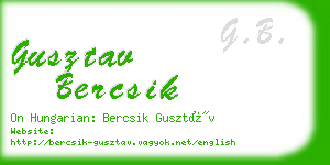 gusztav bercsik business card